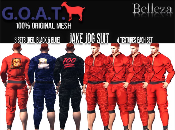 G.O.A.T. BELLEZA JAKE JOG SUIT - RED