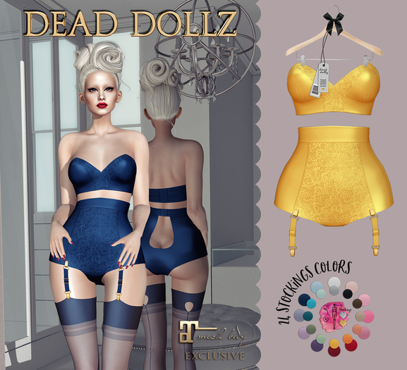 Dead Dollz - Mae Lingerie - Yellow
