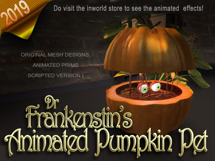 Dr Frankenstein's pumpkin pet
