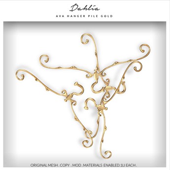 Second Life Marketplace - Dahlia - Ava - Hanger Pile Clutter - Gold