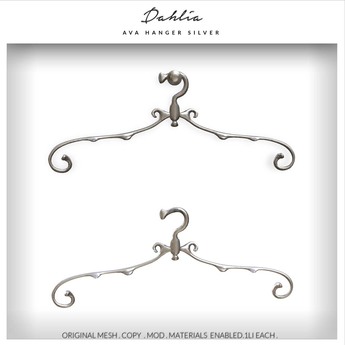 Second Life Marketplace - Dahlia - Ava - Metal Hanger - Silver