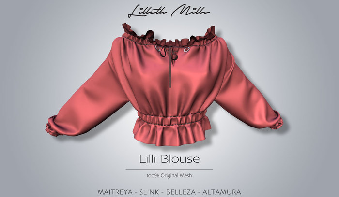 LM Lilli Blouse - Silk Red