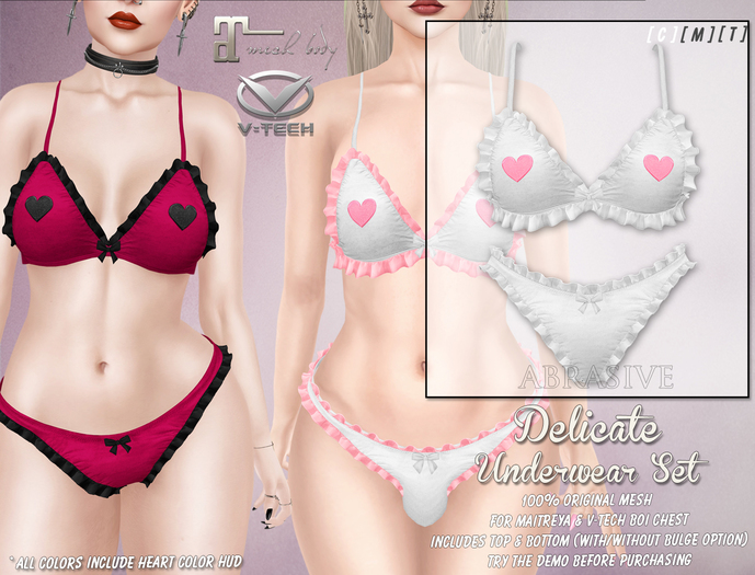 [ abrasive ] Delicate Underwear Set - White