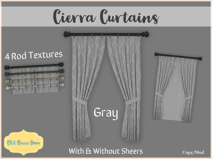 {OBD} Cierra Curtains - Gray [BOXED]