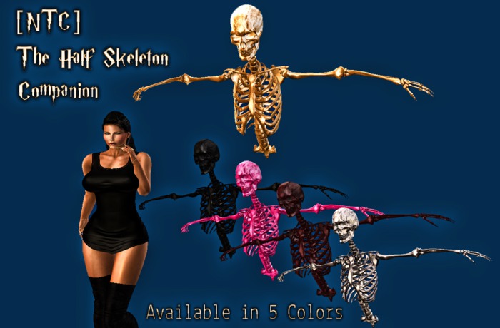 Second Life Marketplace - [NTC] The Half Skeleton [Pink] Companion