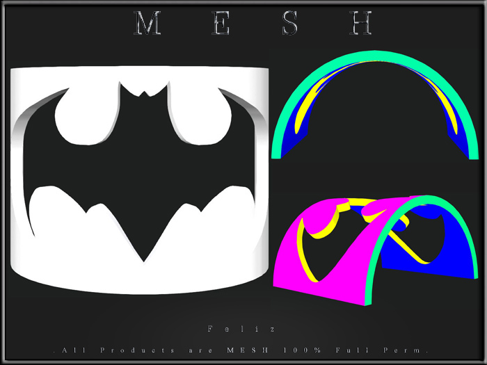 [Feliz] Bat 05 - Curved - Micro and Regular Mesh - Full Perm -