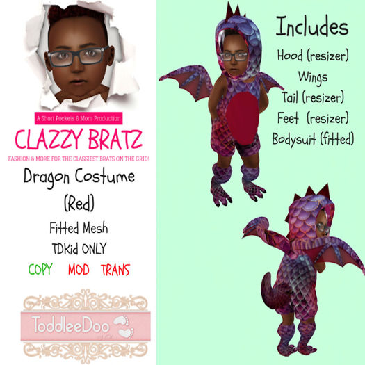 Dragon Outfit - Red/TDKid