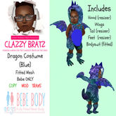 Dragon Outfit - Blue/Bebe