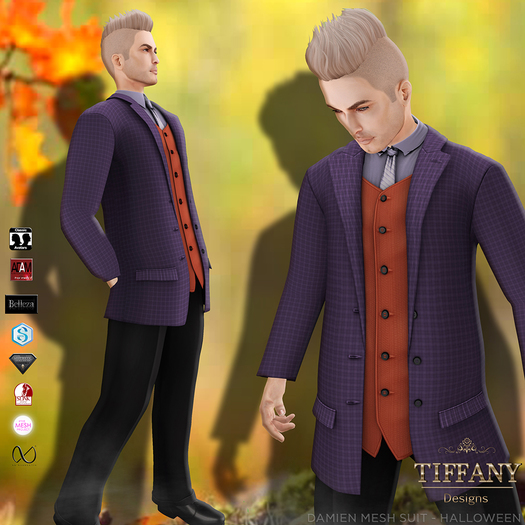 ::TD:: Damien Men Formal Suit ~ Halloween
