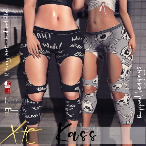 -XTC- Kass Ripped Tights-Prints 