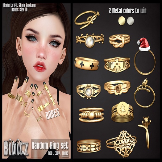 Kibitz - Mental Ring set gold - RARE