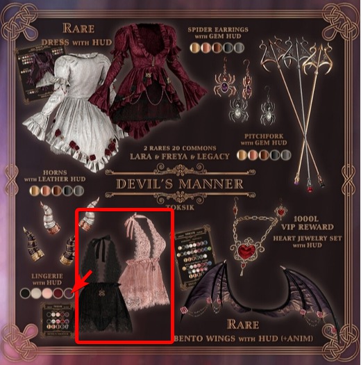 toksik - Devil's Manner Lingerie (Maitreya) (Purple)