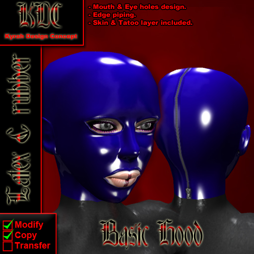 KDC Basic latex hood (blue)