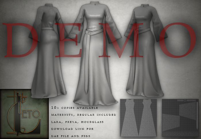 Leto . Womens Fullbody Robe 001 DEMO