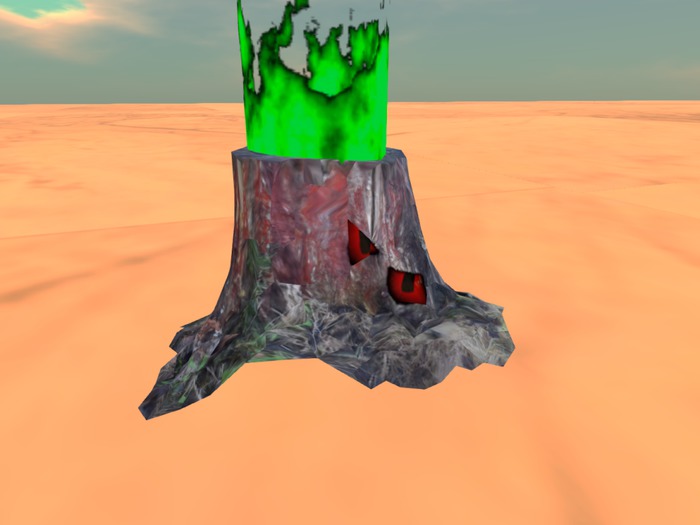 SPOOKY GREEN FLAME TREE