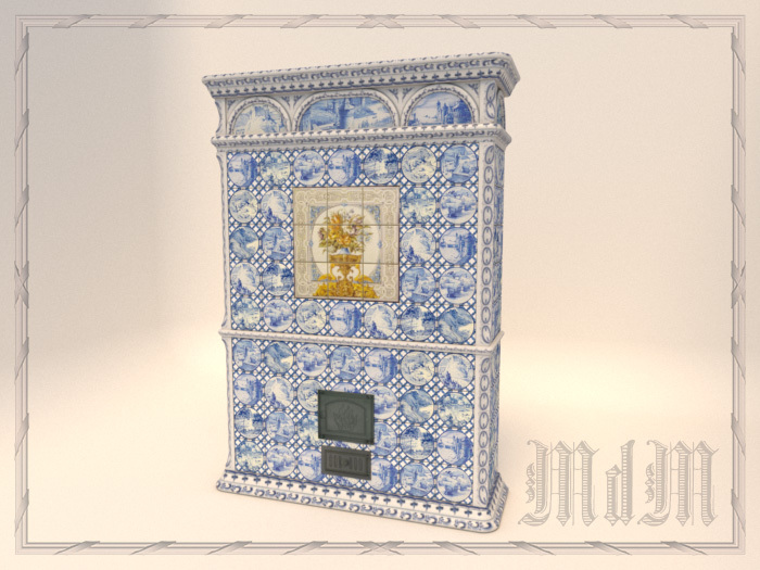 18th Century Tiled Stove 3