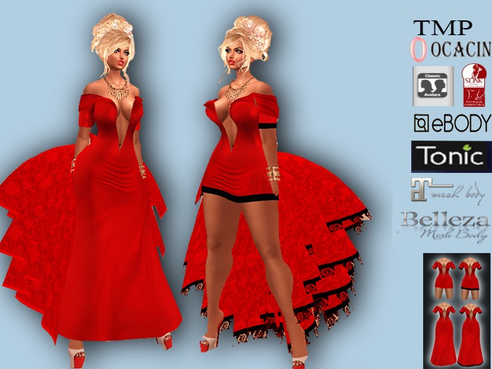 Second Life Marketplace ..W&W.. Dress Red Queen