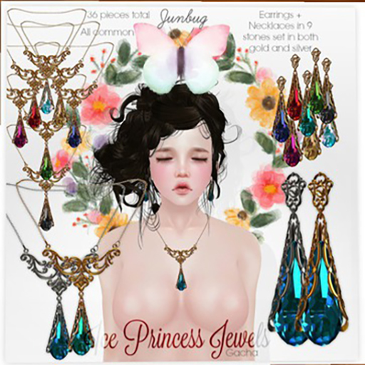 *{Junbug}* Ice Princess Earrings [Gold + Smoky Quartz] 1