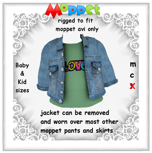 Moppet  Love Denim Jacket Set