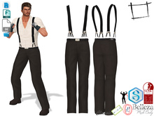 Dae Obj FBX Men's Black Trousers With Suspenders Slink Male, Belleza Jake, Signature Gianni, Gamit
