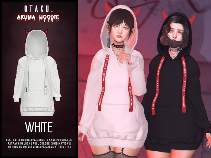 Otaku. Akuma Hoodie / White