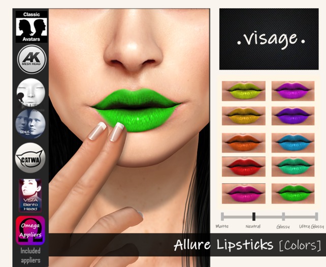 .visage. Allure [Colors] Lipsticks