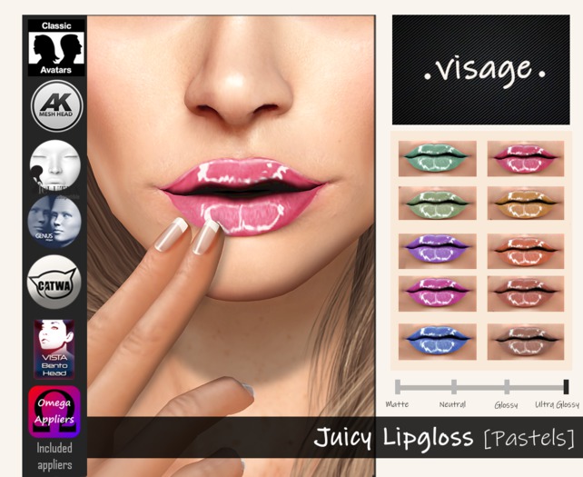 .visage. Juicy [Pastels] Lipgloss