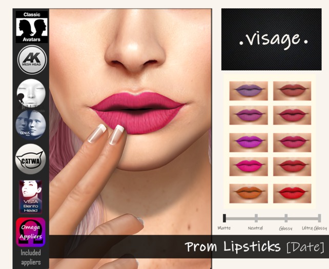 .visage. Prom [Date] Lipsticks