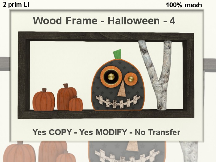!MC! Wood Frame - Halloween - 4 - 2pi - CM