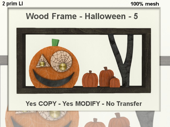 !MC! Wood Frame - Halloween - 5 - 2pi - CM