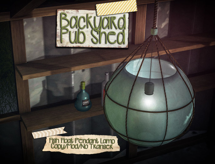 Backyard Pub Shed - Fish Float Pendant Lamp