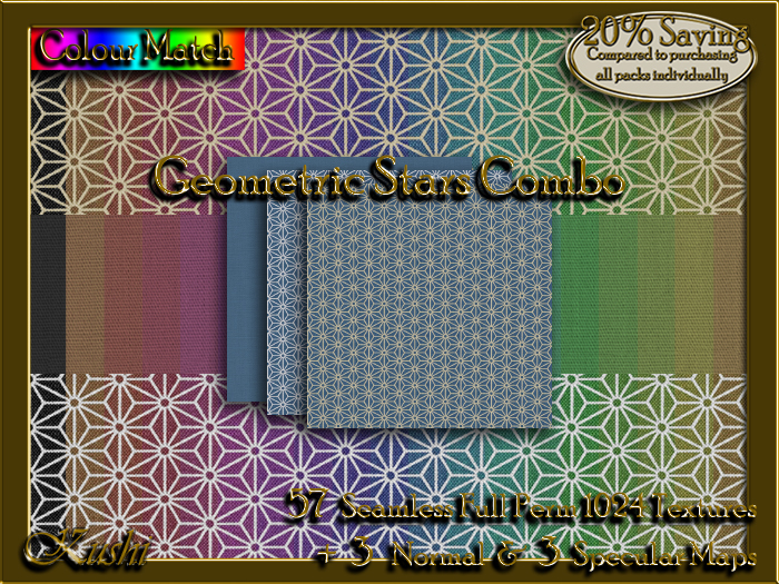Geometric Stars Combo Textures