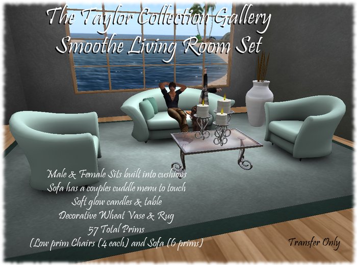 Taylor's Smoothe Collection Living Room (aqua) 