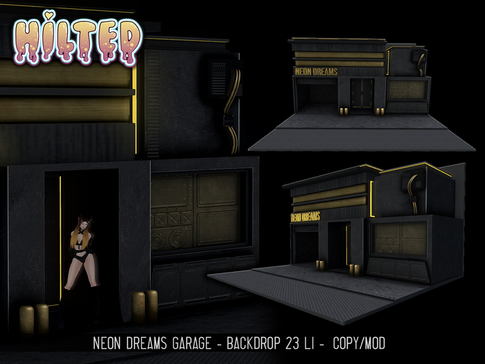 HILTED - Neon Dreams Garage - Backdrop