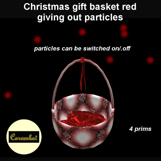 Christmas - gift basket red giving out particles