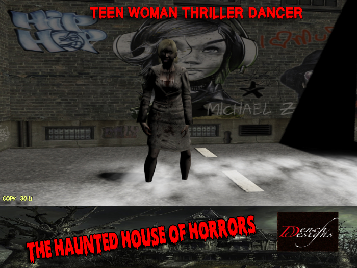 *Dench Designs* Animesh Zombie Woman Thriller Dancer