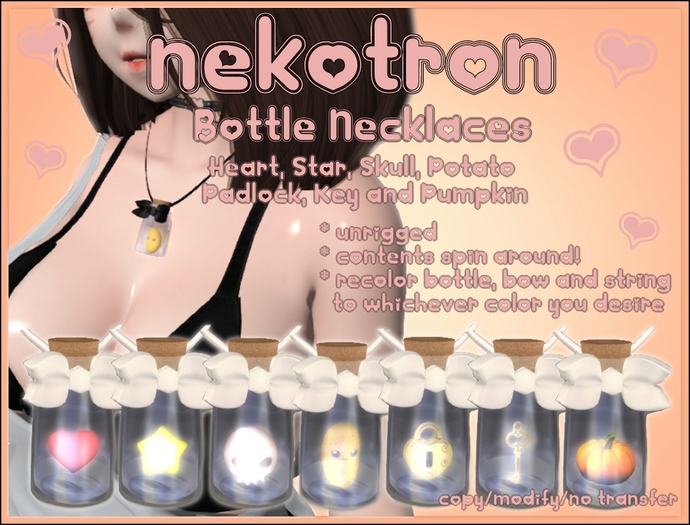 [Nekotron] Bottle Necklaces