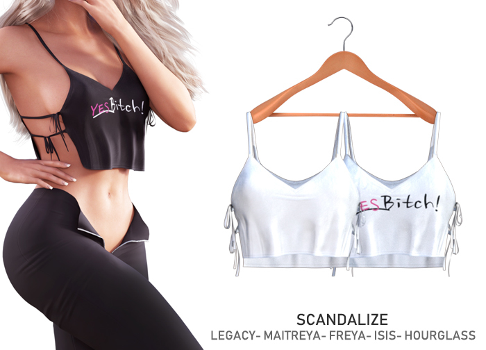 SCANDALIZE. Karolinye TOP. White