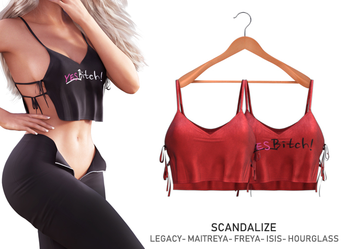 SCANDALIZE. Karolinye TOP. Red