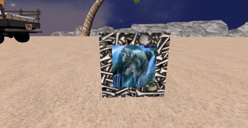 wolf in water fall