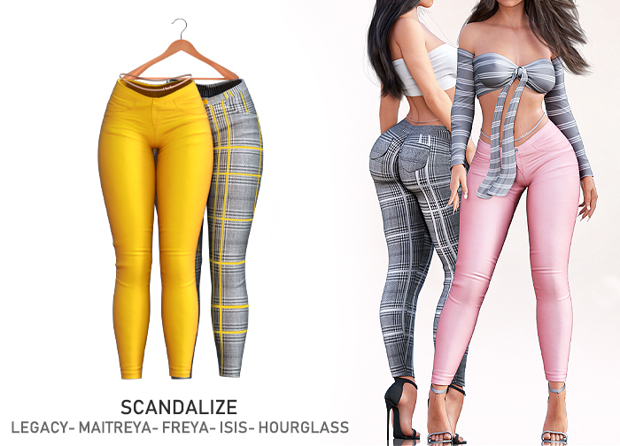 Scandalize. Indyle Pants. Yellow