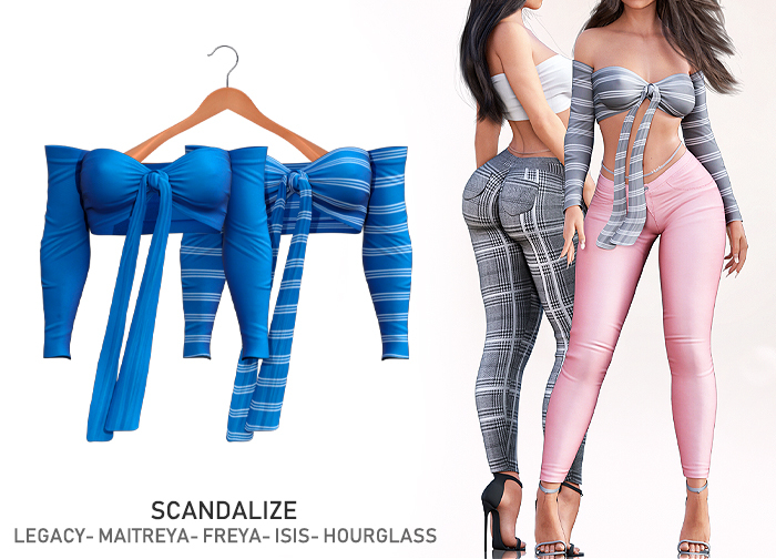 Scandalize. Indyle Top. Blue
