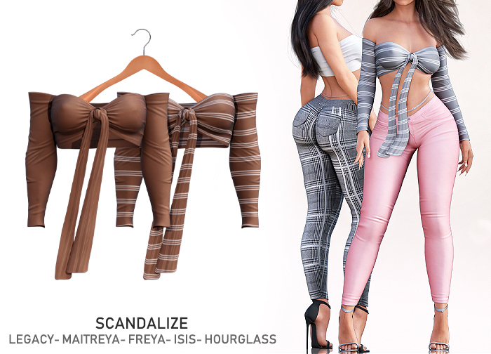 Scandalize. Indyle Top. Brown
