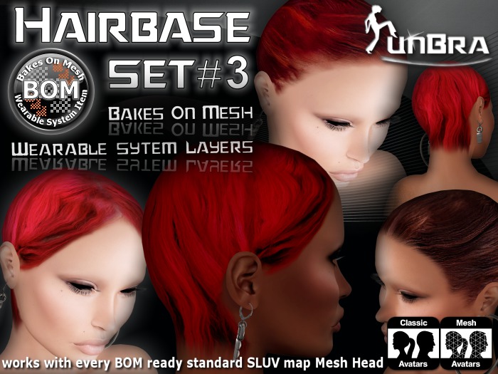 :unBra: Hairbase BOM Set #3 (reds)