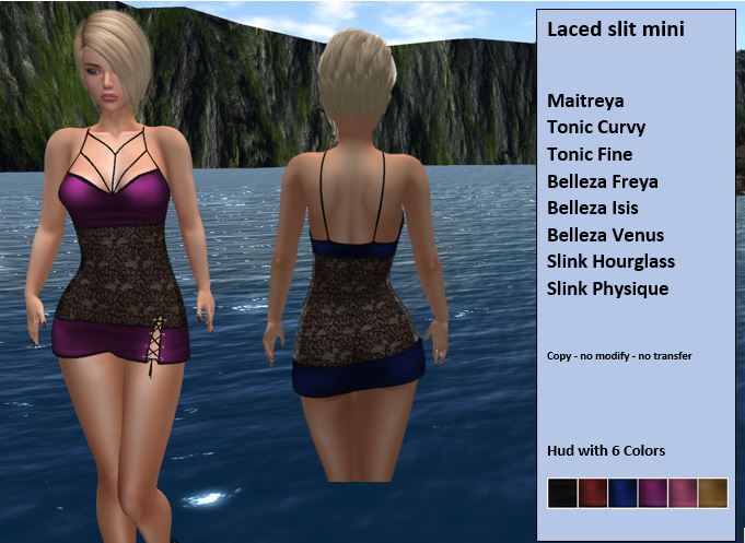 DEMO DW - Laced slit mini