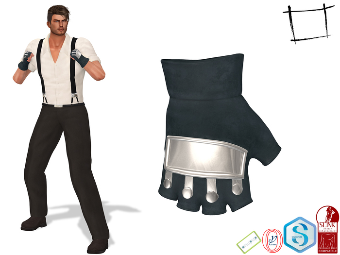 WC1424 Knuckleduster Fingerless Gloves