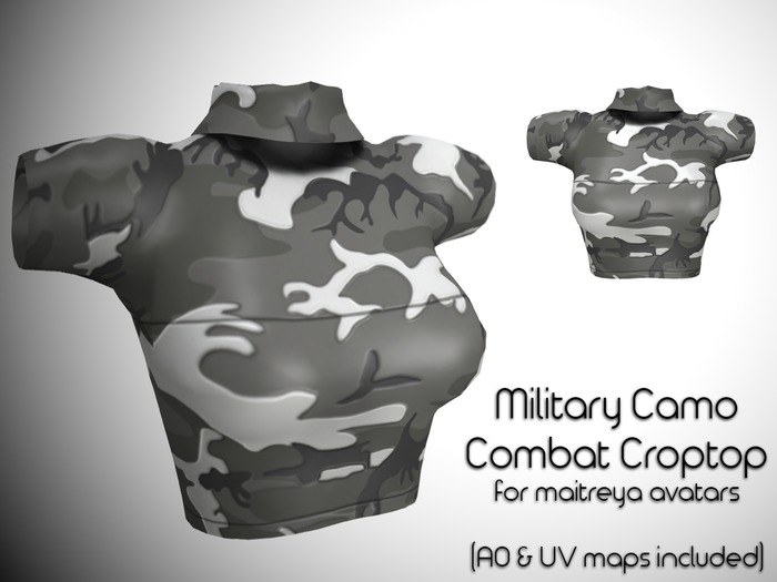 LMF Maitreya Lara Military Camo Combat Croptop