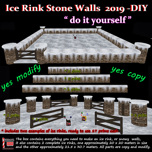 Ice Rink Stone Walls  2019  - DIY - box