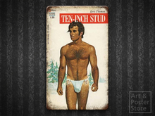 TEN-INCH STUD Rusty Retro Metal Sign | Gay Pulp Poster