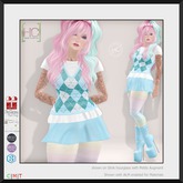 [HC] Cacia Blue 4-Piece Outfit for Slink (inc. Petite), Belleza, Maitreya, eBody, Signature & Tonic